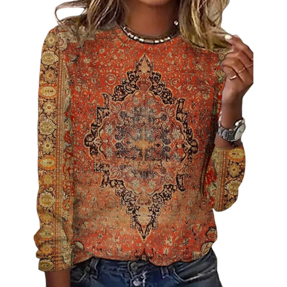 Women’s Western Graphic Long Sleeve Tee sz S